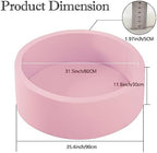 Ball Pit for Toddlers, 35.4"x 11.8" Foam Ball Pits, Indoor Soft Round Baby Playpen for Children, Ideal Gift for Toddlers, Pink, (Balls not Included)