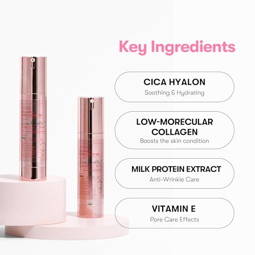 VT COSMETICS Collagen Reedle Shot 100, Collagen Microneedling Serum, Firming & Elasticity, 500Da Collagen Extract, Soft & Glass Skin, Pink Collagen Serum, Korean Skin Booster 1.69Fl Oz(50ml)