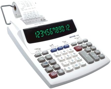 Victor 1226 Thermal Printing Calculator, 12-Digit Display, 8.0 LPS Printing Speed, Off-White