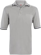 Adams USA Short Sleeve Baseball Umpire Shirt - Sized for Chest Protector, GRAY