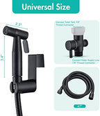 BARROCK Handheld Bidet Sprayer for Toilet, Stainless Steel Metal Made Baby Cloth Diaper Spraying Kit, Bathroom Toilet Bidet Attachment Set for Bathing Pets and Feminine Hygiene, Matte Black