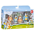 Bluey Family Figure 4-Pack – Includes, Bingo, Mum (Chilli) & Dad (Bandit), Poseable Collectible Toys for Kids, Durable Cake Toppers, for Toddlers & Fans, Ages 3+