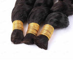 Loose Deep Wave Bulk Human Hair for Braiding No Weft Loose Deep Wave Bulk Human Braiding Hair Brazilian Virgin Human Hair Bulk for Boho Braids 100g(1 bundle/1pack) (22 Inch, Natural Color)