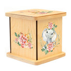 Wooden Piggy Bank for Kids and Adults, Personalized Gift Handmade in USA by BloomOwl, Custom Piggy Bank, Personalized Banks for Kids, Gifts for Baby Boys and Girls (Elephant- Coral)