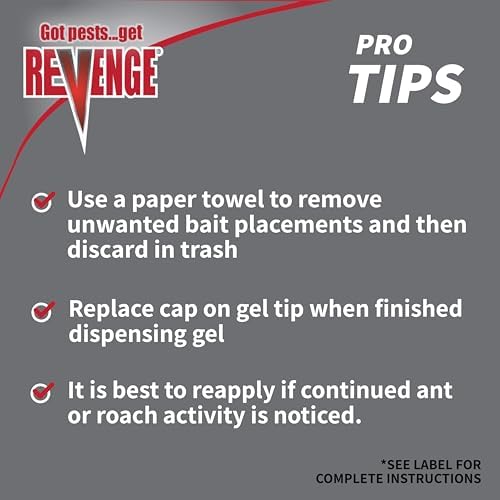 Revenge Invisible Ant & Roach Gel Bait, Long Lasting Protection for Home Pests