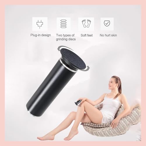 Dermave Electric Foot Callus Remover, Pain-Free Electric Foot File Callus Remover for Feet Professional Adjustable Speed, 360 Rotation with 60pcs Sanding Discs, Gentle and Not Hurt Feet (Gold)