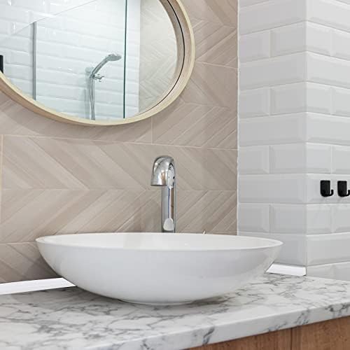 Flexible Quarter Round Molding, Mini Peel and Stick Rubber Trim Molding for Wall Edge Floor Corner,Staircase Cabinet Tub Edge (White, 240Inch)