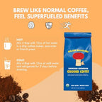 Organic Ground Mushroom Coffee by Malama | 8-Mushroom Superfood Blend with Lion’s Mane, Reishi, Cordyceps for Focus & Immune Support | Low Acid, Smooth Bold Flavor, Adaptogenic Energy | 12oz Bag