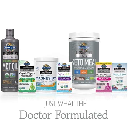 Garden of Life Dr. Formulated Brain Health 100% Organic Coconut MCT Oil 32 fl oz Unflavored, 13g MCTs, Body & Brain Fuel, Certified Non-GMO Vegan & Gluten Free, Hexane-Free