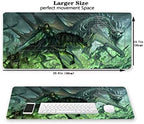 MTG Playmat, Game Play Mat for MTG TCG 24 x 14 inches Trading Card Inked Game Playmats with Storage Bag Smooth Rubber Surface Battle Game