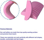 80 Pcs Nail Buffers, Buffer Block Nail Files Bulk for Acrylic Nails and Natural Nails Double Sided 100/180 Grit Portable Washable Sanding Buffing Buffers Arc Shape (80Pcs Multicolor)