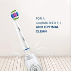 Oral-B 3D White Electric Toothbrush Head with CleanMaximiser Technology, Angled Bristles for Deeper Plaque Removal, Pack of 4, White