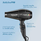 BaBylissPRO Nano Titanium Italian Portofino Hair Dryer - Professional 2000 Watt Blow Dryer