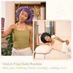 YANIBEST Satin Bonnet for Sleeping Women Double Layer Hair Silk Bonnets for Sleeping with Elastic Band