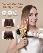 6 in 1 Blow Dryer Brush, Detachable Hair Dryer Brush Air Curler Air Styler Wrap, Curly Twist Hot Air BrushCurling Iron Brush, Blow Dryer Hot Brush Styler Negative Ion, Travel Hair Styling Tool