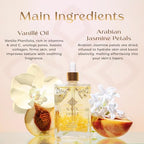 SAFA Vanillé Oil - Organic Oil for Face, Body, Hair, Nails & Aromatherapy | Vanilla Extract & Jasmine Petals - Essential Oil for Diffusers | After Shower Body Oil | Skin Moisturiser (4 Fl Oz)