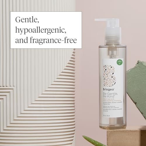 Briogeo Be Gentle, Be Kind Aloe + Oat Milk Ultra Soothing Shampoo, Hypoallergenic and Dermatologist-Approved Shampoo, Fragrance Free, Vegan, Cruelty-Free, 8 fl oz