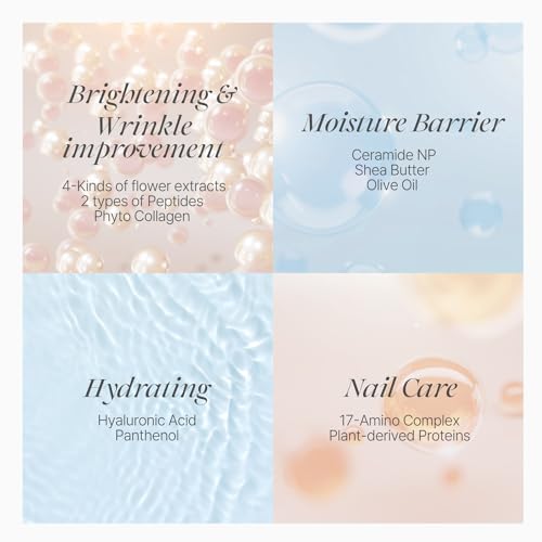 PETITFEE Rose Petal Satin Hand Mask (5pairs) - Intensive Nourishing, Moisturizing Gloves, Rose Scented Hand Repair Masks with Peptide, Collagen, Shea Butter for Silky Smooth Hand, Hand Treatment