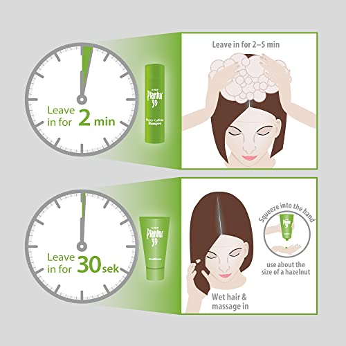 Plantur 39 Phyto Caffeine Women's 3 Step System for Fine, Thinning Natural Hair Growth - Shampoo, Conditioner, Tonic