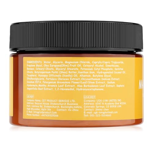 LEPONIX Magnesium Cream for Sleep, Magnesium Body Butter, Leg Cramps & Pain, Muscle Relaxation, Magnesium Lotion for Sleep, Magnesium Balm for Men Women, Safe for Kids (120ml, Vanilla)