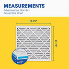 Aerostar 18x18x1 MERV 13 - 6 Count - Pleated HVAC, Furnace & Air Conditioner Filters - Removes Bacteria, Dust, Cold & Flu Germs, Lint, Mold, Pet Dander, Allergy-Causing Pollen, Smog, Smoke & Viruses