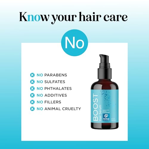 Biotin Hair Growth Serum - Rosemary Hair Thickening Serum with Peppermint Caffeine and Black Castor Oil for Hair Growth - Volumizing Hair Serum for Hair Growth for Men & Women - Vegan & Cruelty Free