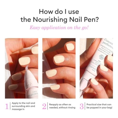 Manucurist Concentré Perfecteur - Nourishing and Fortifying Nail Pen - Vegan & Made in France - 1-in-2 Nail Care Treatment On-the-go: Nail Strengthener & Nail Growth Oil - Nail Strengthener and Growth