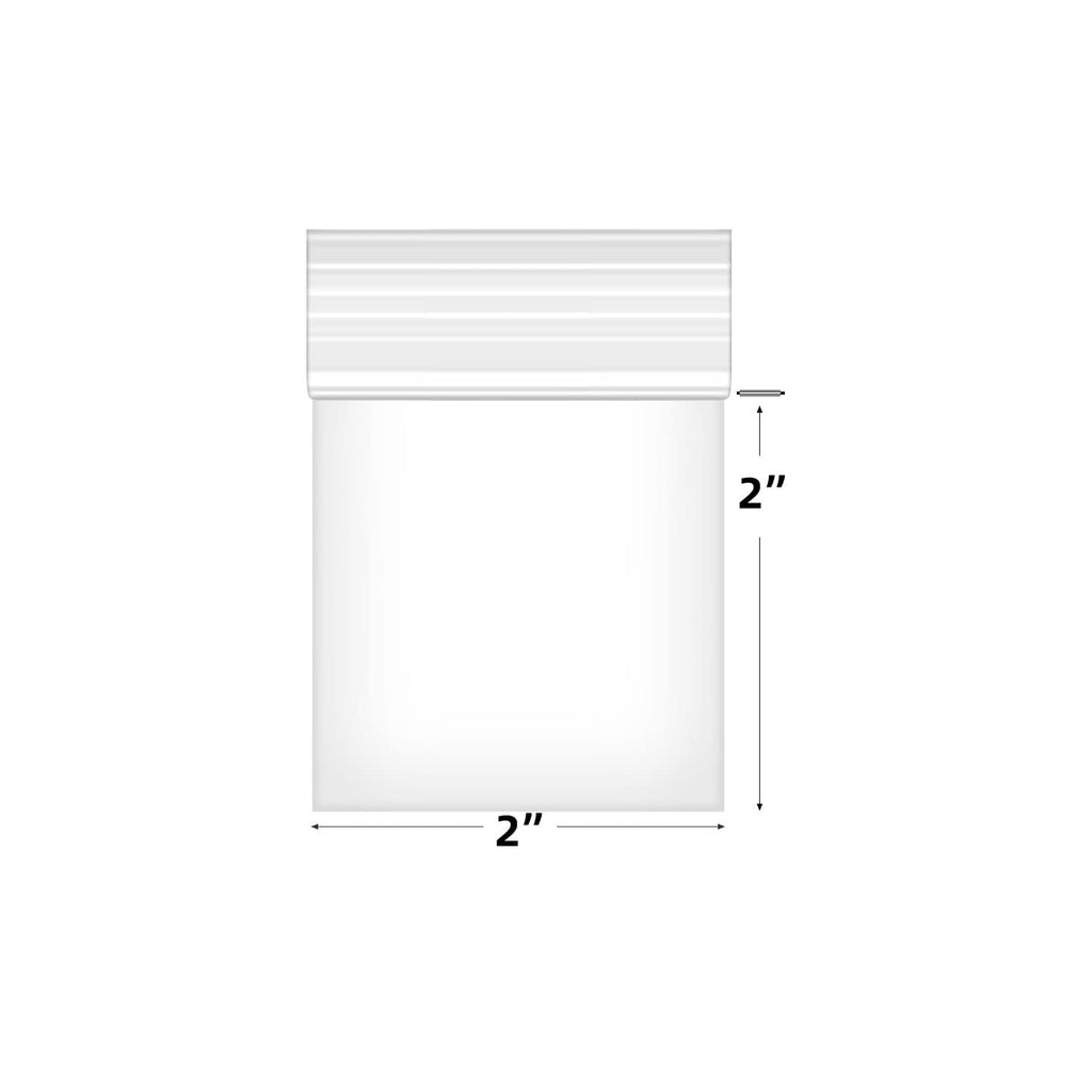 Fessary 2" x 2" Clear Small Plastic Bags for Pills 2 Mil Thick 150 PCS Mini Zipper Storage Bags for Jewelry, Necklace, Coins