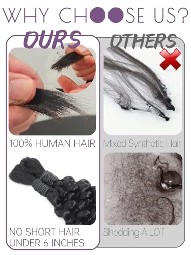 Human Braiding Hair for Boho Braids 50g 18 Inch Water Wave Bulk Human Hair for Braiding No Weft 12A Brazilian Virgin Hair Extensions Wet and Wavy Human Hair (Water wave, 50g-18 inch)