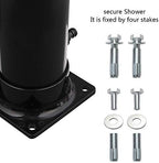 VINGLI Solar Heated Shower, 5.5 Gallon Outdoor Shower with Shower Head and Foot Shower Tap for Outdoor Backyard Poolside Beach Pool Spa,Black (5.5 Gallon)