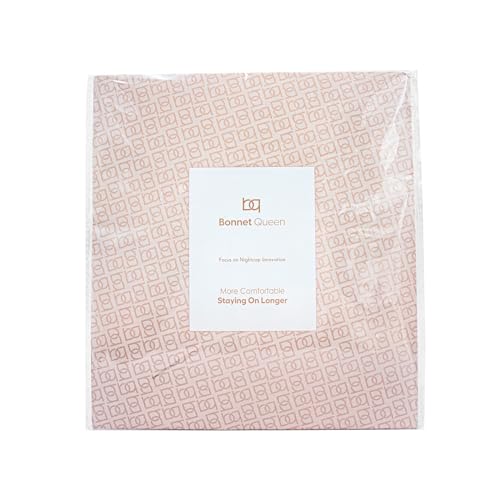 BONNET QUEEN Large Satin Bonnet Silk Bonnet for Sleeping Women Hair Bonnet Big Bonnet Night Sleep Cap Scarf Wrap for Curly Hair with Tie Band Champagne