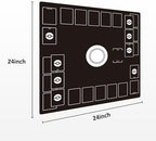 Playmat for Trading Card Game – 2-Player Trainer Mat with Damage Counters and Professional Storage Bag (Black, Large)