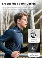 Wireless Earbuds, ENC Noise Cancelling Sport Ear Buds with Multifunctional Touch Screen, Bluetooth 5.4 Headphones, Bass Stereo Sound, 5 EQ Over The Ear Earbuds for Sports/Workout/Gym-Black