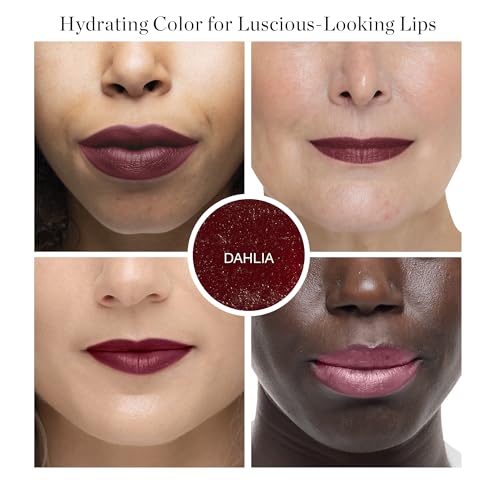 Ogee Tinted Sculpted Lip Oil - Lip Stain Made with 100% Organic Coconut Oil, Jojoba Oil, and Vitamin E - Best as Lip Balm, Lip Color or Lip Treatment - DAHLIA