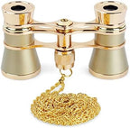 Aroncent Opera Glasses Binoculars 3X25 Mini Compact Binoculars with Chain for Adults Kids Women Vintage Theater Musical Concert