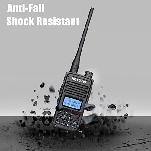 Retevis RT85 2 Way Radios Walkie Talkies Long Range, Walkie Talkies with Speaker Mic, High Power Two Way Radios, Manufacturing, Industrial, Worksite(4 Pack)
