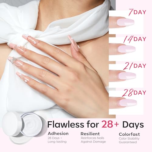 modelones Acrylic Nail Kit - Clear/White/Pink Acrylic Powder and Liquid Set with Acrylic Nail Brush, Nail Dehydrator and Primer, Starter Kit for Acrylic Nail Extension Beginners for Women Gifts