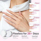 modelones Acrylic Nail Kit - Clear/White/Pink Acrylic Powder and Liquid Set with Acrylic Nail Brush, Nail Dehydrator and Primer, Starter Kit for Acrylic Nail Extension Beginners for Women Gifts