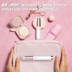 Electric Eyebrow Razor for Women,Eyebrow Hair Remover, Painless Eye Brow Trimmer Shaper with LED Light, USB Rechargeable, Eye Brow and Face Epilator as Stockings Stuffers