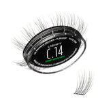 Lashify Curl 14mm Gossamer Eyelash Extensions Refill in Ombre Green, Easy DIY False Lashes for a Natural Look