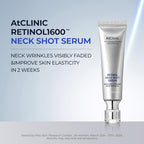 AtClinic Retinol Neck Serum Cream (1fl oz) - Reduce Neck Wrinkles, & Improve Tightening. Korean Skin Care. Vitamin C, Panthenol, Peptide