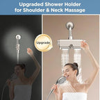 Filtered Shower Head with Handheld Combo Brushed Nickel - Dual 2-in-1 Spa System with Massage Shower Head and 10 Modes Hand Held Shower Head, High Pressure, Buit in Power Wash Mode