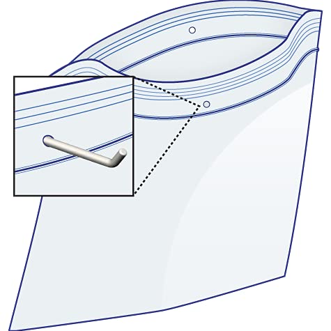 GPI - 5" x 5" - 100 Pack, 2 Mil thick, Clear Plastic Reclosable Zip Bags, Hang Hole For Display, Durable Poly Baggies with Resealable Zip Top Lock for Storage, Packaging & Shipping