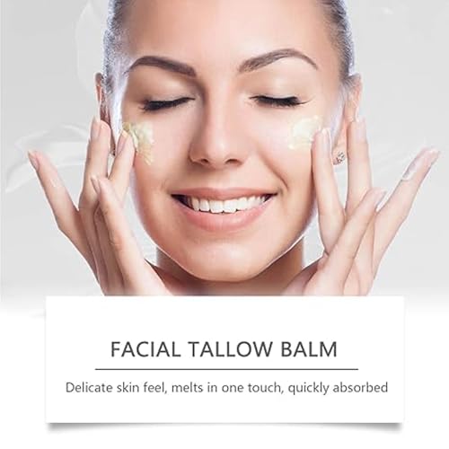 Grass-fed Beef Tallow with Frankincense Oil & Castor oil, Organic Beef Tallow Moisturizer for Skin, Tallow and Manuka Honey Balm for Face, Body (1)