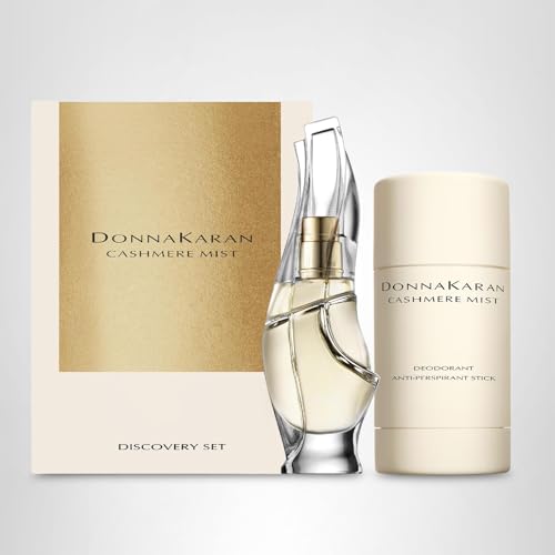 Donna Karan Cashmere Mist Discovery Duo Set For Women - Eau de Parfum Mini Spray 0.5 Fl. Oz. & Anti-Perspirant Deodorant Stick, 1.7 Oz.