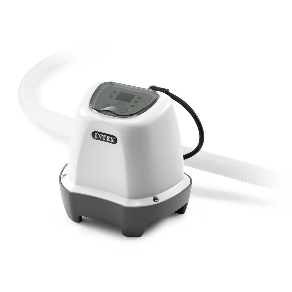 Intex Krystal Clear Saltwater Pool Chlorine System for Above Ground Pools up to 2,200 Gallons, Pool Cleaner with Automatic Timer and Self Cleaning