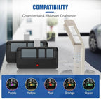 for liftmaster Craftsman Chamberlain Garage Door Opener Keypad Remote Universal, 893MAX 893LM 373LM 971LM 877MAX 877LM G940EV-P2 CMXZDCG440 878MAX