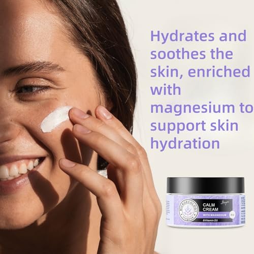 Magnesium Body Cream - Moisturizing Lotion Nighttime Magnesium Cream, Hydrating Dry Skin on Body,(Lavender) 4 OZ