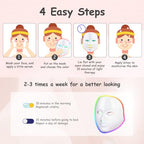 Red Light Therapy for Face, Led Face Mask Light Therapy, 7 Colors LED Facial Skin Care Mask