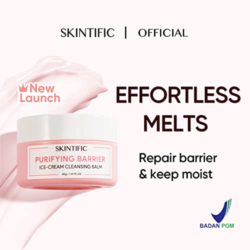 Purifying Barrier Ice Cream Cleansing Balm 40g | Makeup Remover Cosmetic Cleanser Waterproof Makeup Remover
